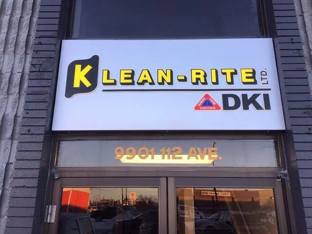 Klean-Rite DKI storefront sign in Grande Prairie